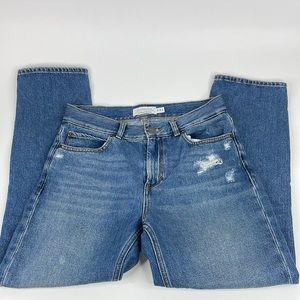 & Other Stories Straight leg distressed denim ankle jeans size 26